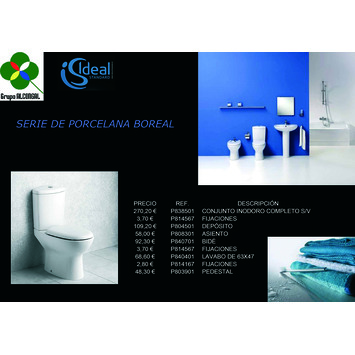 BOREAL LAVABO 63cm BLANCO C/T R.P803701 ID.ST.