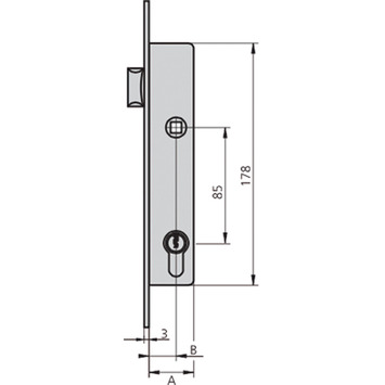 CERRADURA EMBUTIR 1984T-25/6 AI
