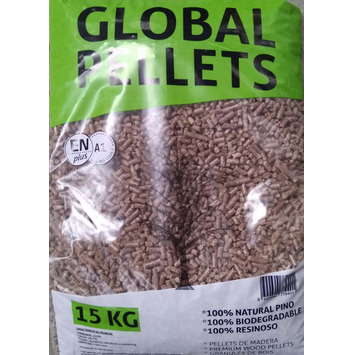 SACO DE PELLETS 15kg GLOBAL BIOMASSE