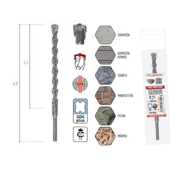 BROCAS SDS PLUS Ø 18x250 hormigon-piedra