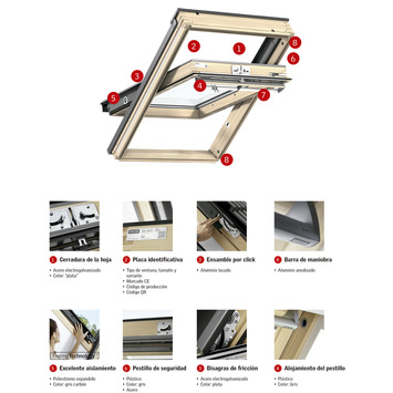 VENTANA GGL 3070 CK02 VELUX "N CRISTAL"