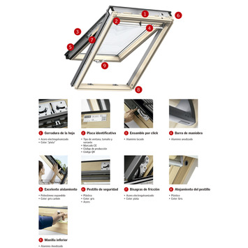 VENTANA GPL 2070 MK04 VELUX "N CRISTAL" (pintada blanca)