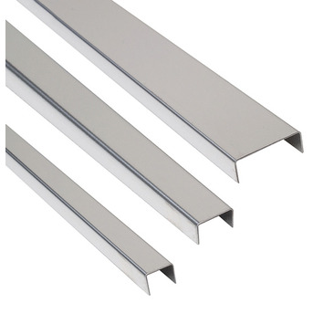 LISTELO TIPO "U" BRILLO inox-304 8x10x2600mm.LAC10IB ALUMACER"