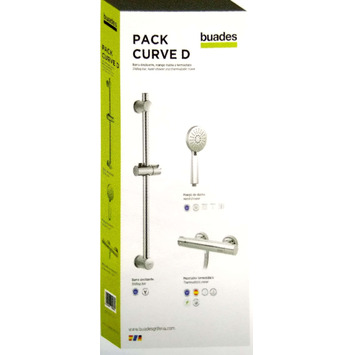 CURVE D PACK (termostatica ducha+set ducha completo) BUADES