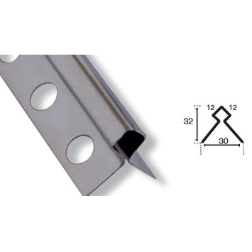 LISTELO PERFIL ALFA BRILLO inox-304 2600mm.PACAFIB ALUMACER