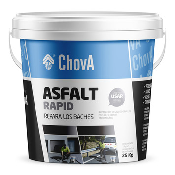 ASFALTO RÁPIDO (asfalto en frío) bote 25Kg. CHOVA