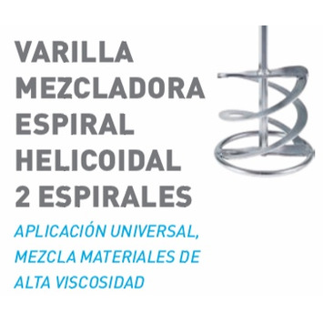 VARILLAS MEZCLADORA - BATIDOR Ø 140x600mm M-14 (colas) MUSSOL