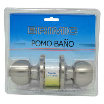 POMO INOX PUERTA BOLA "BAÑO" ref.11156 MICEL