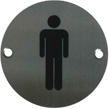 PLACA PUERTA INOX "HOMBRE" ref. 10803 MICEL