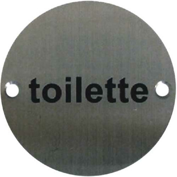 PLACA PUERTA INOX "TOILETTE" ref. 10805 MICEL