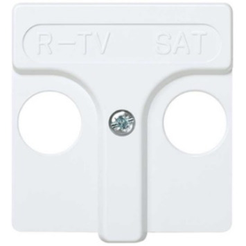 Placa para tomas inductivas de R-TV+SAT blanco Simon 27 Play 27097-34