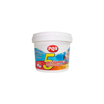 DESINFECTANTE CON CLORO 5 ACCIONES BOTE 5KG PQS PISCINA 1705