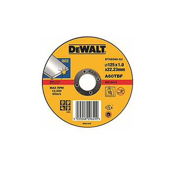 PACK DISCOS DE CORTE INOX (10uds) 125 x 1.0 x 22.23 DT3507 DEWALT