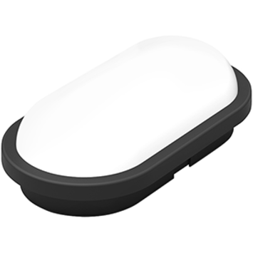 APLIQUE (FOCO) OVAL LED NEGRO IP65 15W 6400K HEPOLUZ 42273