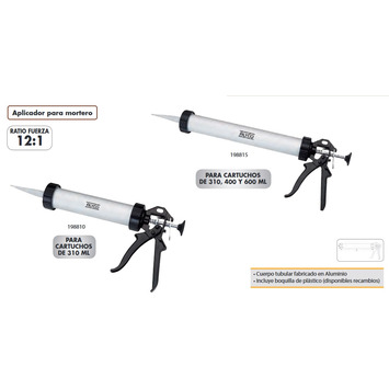 PISTOLA (aplicador) PARA MORTERO 300cc Alyco 198810