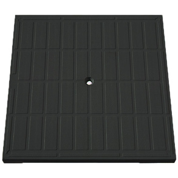 TAPA PP 20x20cm NEGRA DISMOND