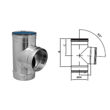 T inox-316 S/P Ø 80-93º c/junta PELLETS DINAK