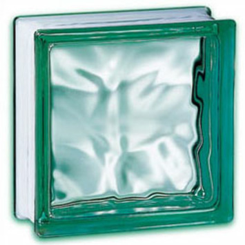 PAVE NUAGUE 19x19x8cm OND.VERDE GLASSBLOCK