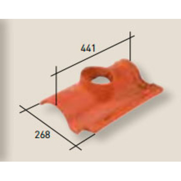 TEJA SOPORTE CHIMENEA TEJA MIXTA PEQUEÑA ROJA ESCANDELLA