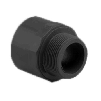 TERMINAL R/MACHO Ø 20 x Ø 25 - 1/2" "PRESION" PVC CREARPLAST