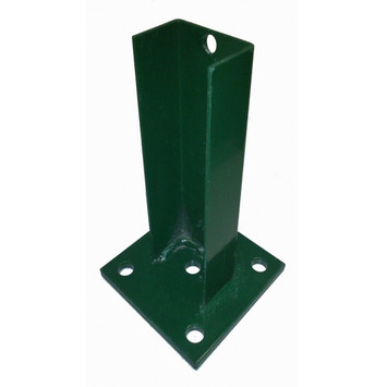 BASE METALICA VERDE ATORNILLAR POSTE 60x40mm c/casquillo FAMAVI