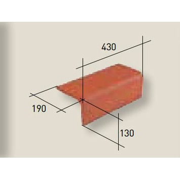 REMATE LATERAL UNIVERSAL TEJA MIXTA PEQ.ROJA ESCANDELLA