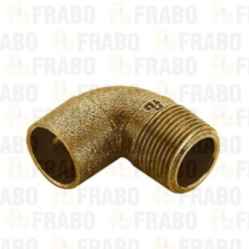 Codo laton para cobre rosca "M" 3/8x12