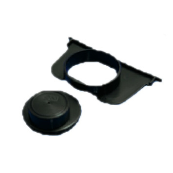 COMPACTO SALIDA Ø75-50 c/Tapon NEGRO (para canaleta) TECNOAGUA 50667