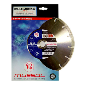 Discos Diamante General obra Basil Segmentado H7 Ø 115mm eje 22,2mm MUSSOL