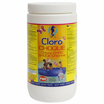 HIP CLORO CHOQUE GRANO BOTE 1KG PQS PISCINA