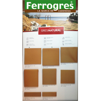 RODAPIE GRES NATURAL 8x30 FERROGRES