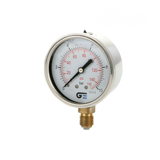 MANOMETRO Ø 63 CON GLICERINA 0-25bar - 0-400psi R.3822 025 GENEBRE