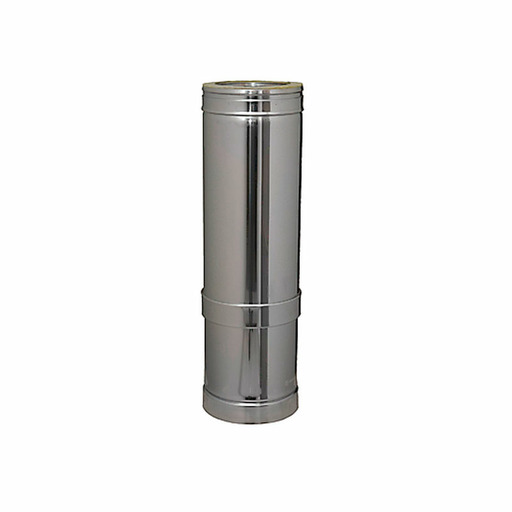 TUBO EXTENSIBLE LARGO inox-316L-304 D/PARED Ø 100 530-880mm PELLETS DINAK