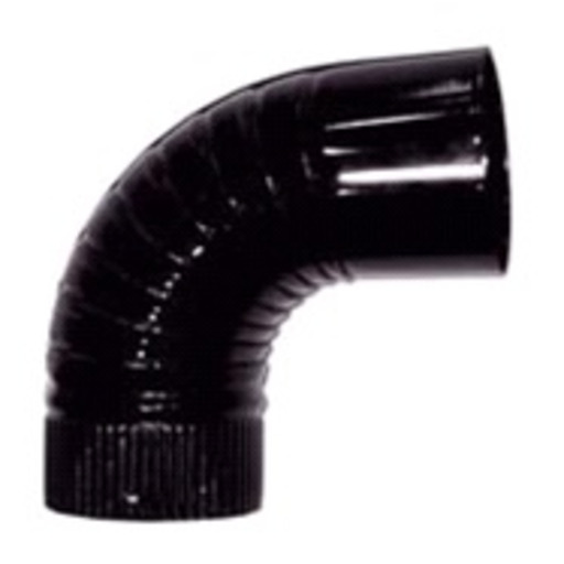 CODO S/PARED Ø 100-90º vitrificado negro THECA