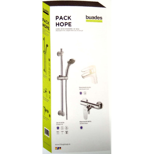 HOPE PACK (monomando lavabo+ducha+set ducha completo) BUADES