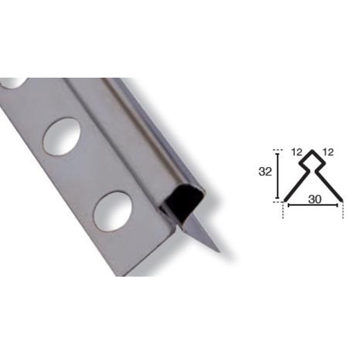 LISTELO PERFIL ALFA BRILLO inox-304 2600mm.PACAFIB ALUMACER