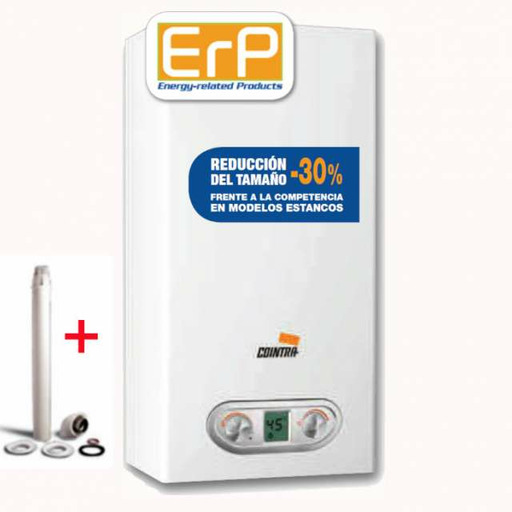 CALENTADOR (estanco) GAS SUPREME 11 E PLUS b + Kit S/Gases Estándar COINTRA