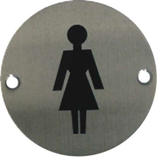 PLACA PUERTA INOX "MUJER" ref. 10804 MICEL