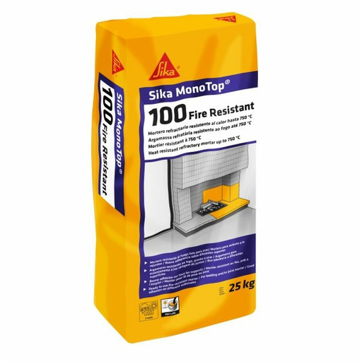 SIKA MONOTOP-100 FIRE RESISTANT 25Kg (mortero refractario) SIKA