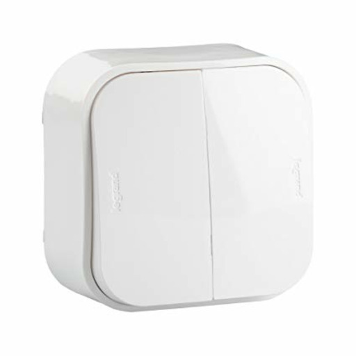 INTERRUPTOR CONMUTADOR DOBLE BLANCO FORIX IP21 782406 LEGRAND