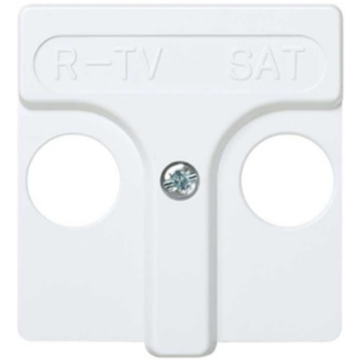 Placa para tomas inductivas de R-TV+SAT blanco Simon 27 Play 27097-34