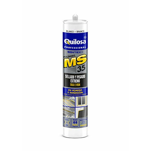 SELLADOR-ADHESIVO POLIMERO MS-35 PLUS blanco PU (cartucho 300ml) QUILOSA