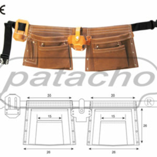 CARTERA PORTA HERRAMIENTAS DOBLE EN SERRAJE CA-40 GRAN CAPACIDAD PATACHO