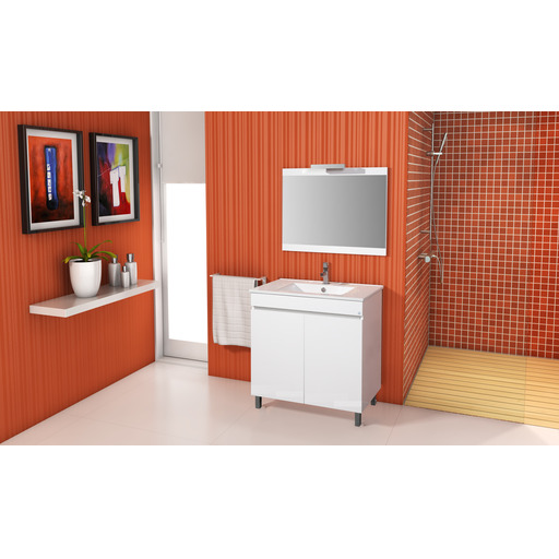 MUEBLE ANCORA 60cm blanco P2 (lav+esp+aplique) ACCUA