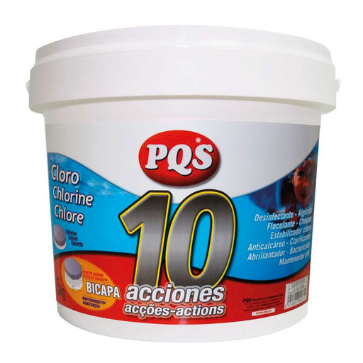 DESINFECTANTE CON CLORO 10 ACCIONES BICAPA BOTE 5KG PQS PISCINA 1795