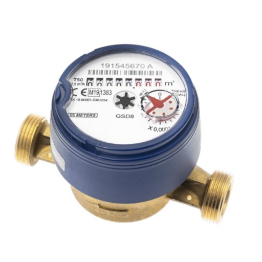 CONTADOR AF GSD8 DN13-115 Q3 2.5m³/h MIRD R100 C/tap+raco (7/8"-3/4) BMETER