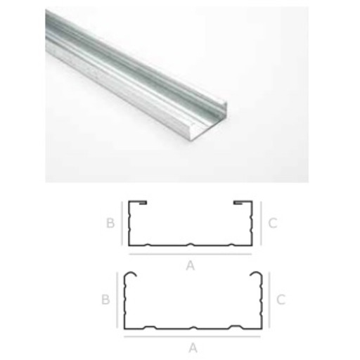 PERFIL techo continuo 47 3000x0.6mm (d) EGAPERFIL