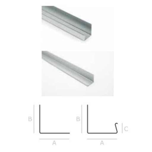 ANGULAR techo continuo 30d 30x30--3000x0.60mm EGAPERFIL