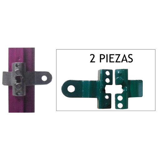 SOPORTE EMPIECE CORTO PLAST. 2pz.(poste cremallera) (FAMAVI)