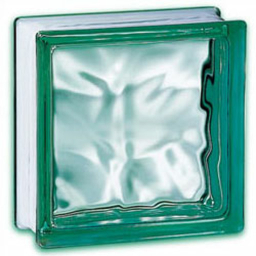 PAVE NUAGUE 19x19x8cm OND.VERDE GLASSBLOCK